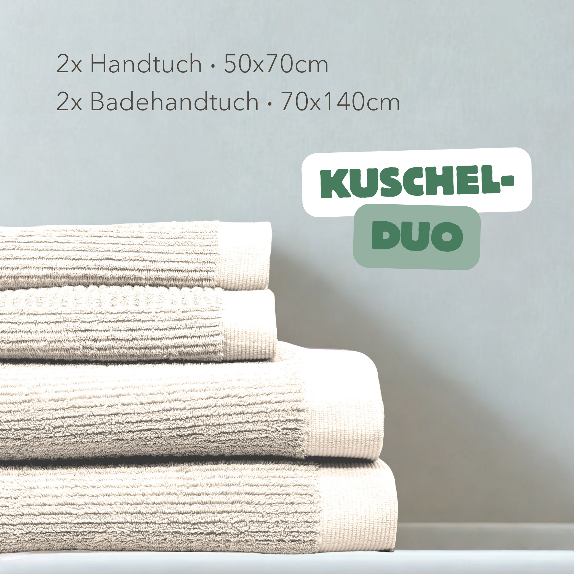 Kuschelige Handtücher im Kuschel-Duo-Set
