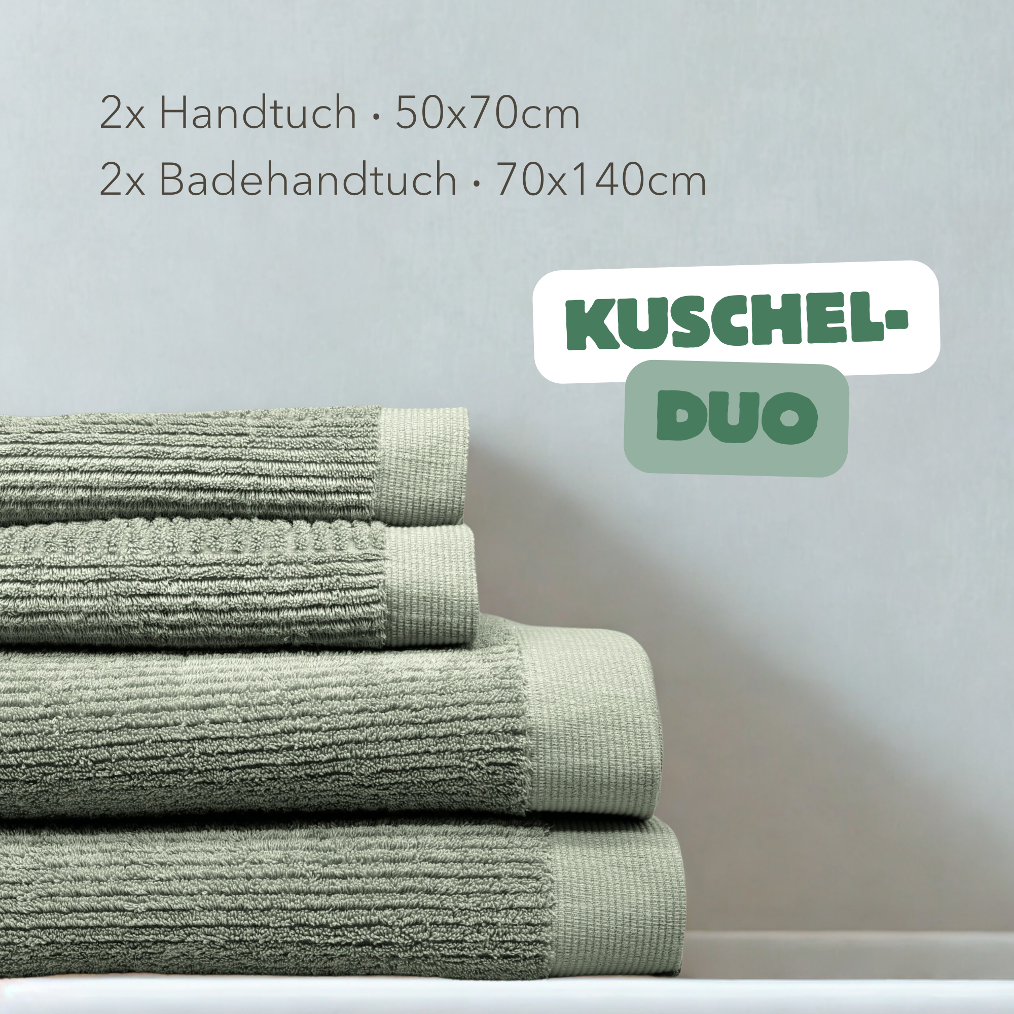 Kuschelige Handtücher im Kuschel-Duo-Set