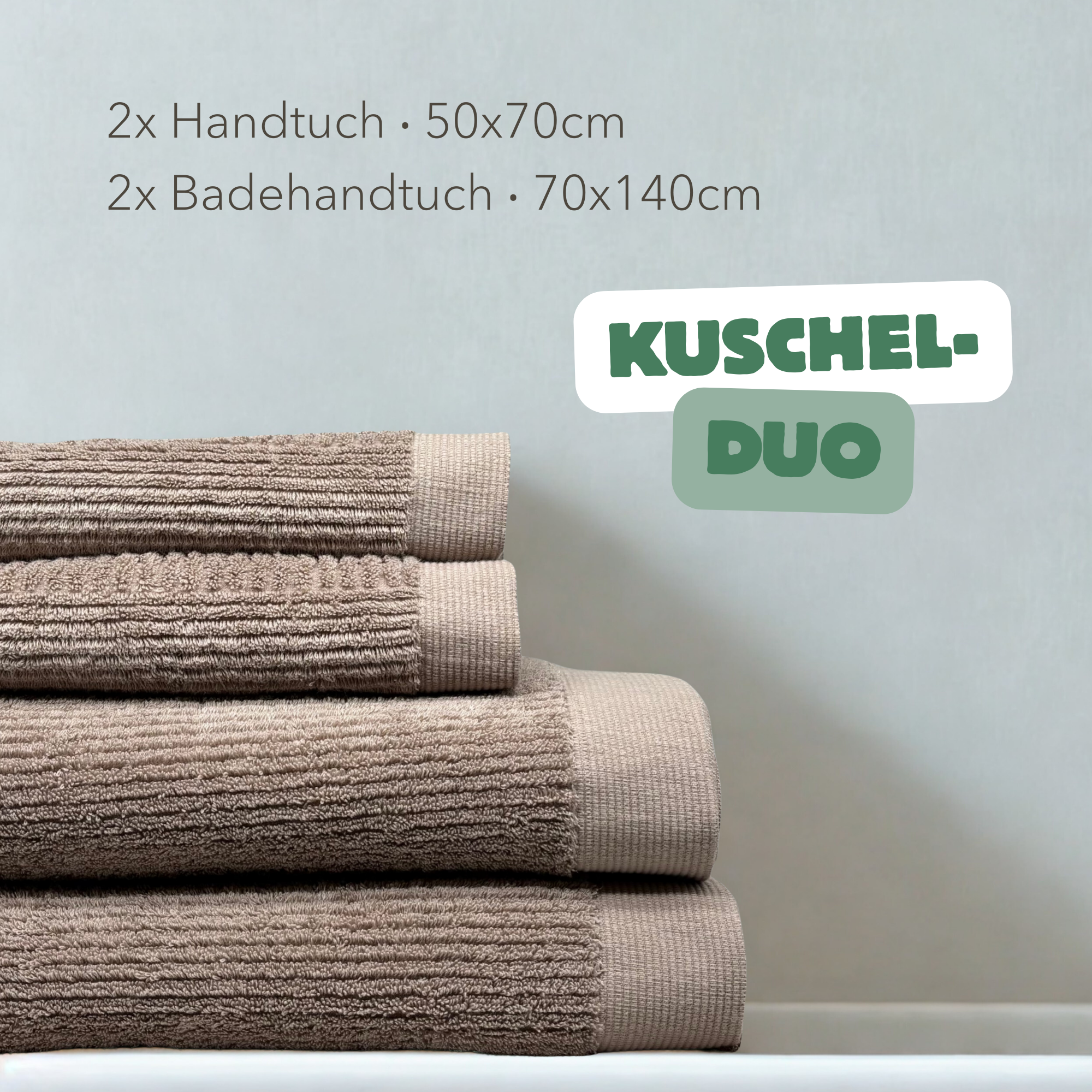 Kuschelige Handtücher im Kuschel-Duo-Set