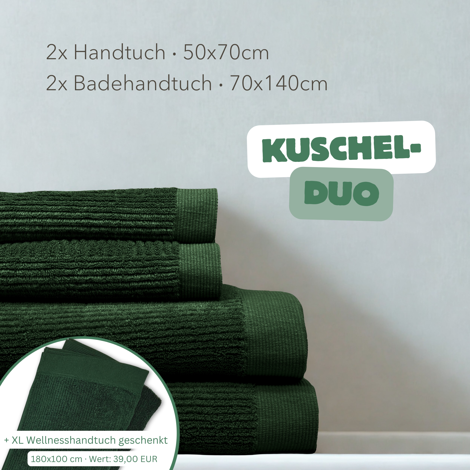 Kuschelige Handtücher im Kuschel-Duo-Set