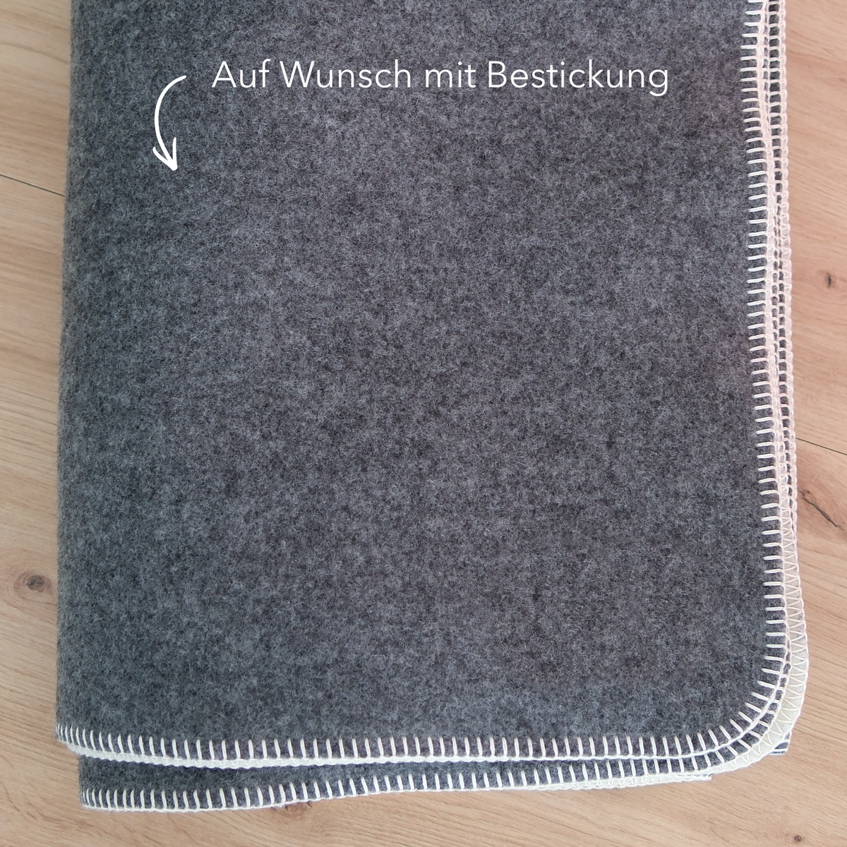 Wolldecke · Merino · 150x210 cm · Grau