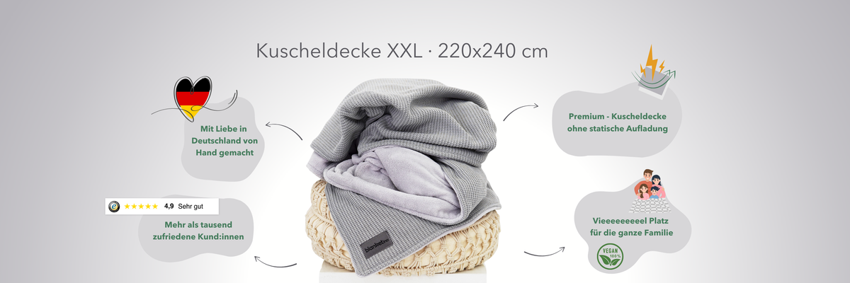 Kuscheldecke XXL 220x240 cm