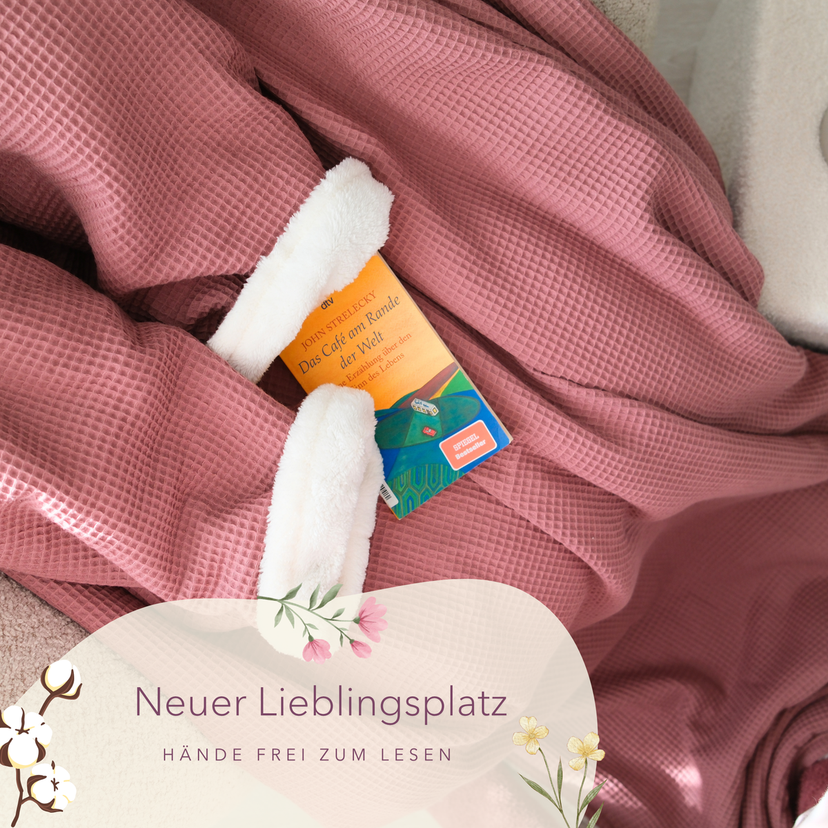 Kuscheldecke mit Ärmeln · Vollkommen · Altrosa