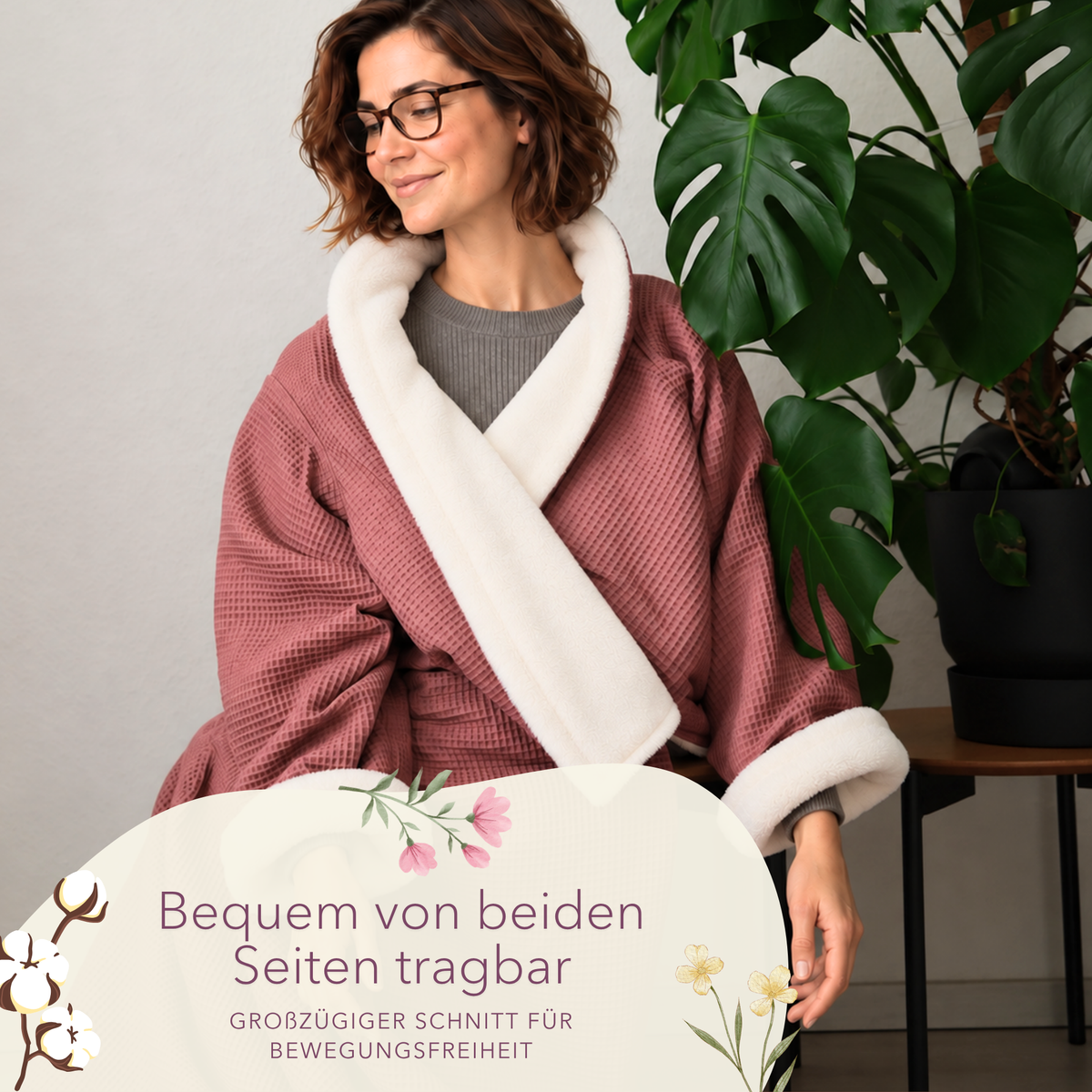 Kuscheldecke mit Ärmeln · Vollkommen · Altrosa