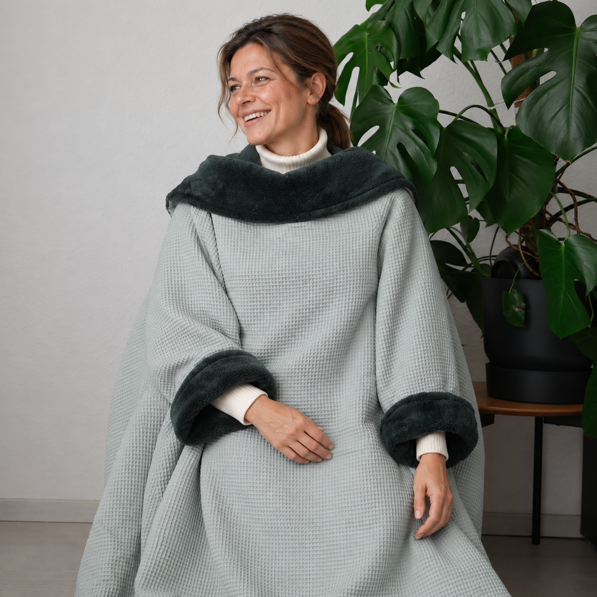 Kuscheldecke mit Ärmeln · Vollkommen · Mint · Smaragdgrün
