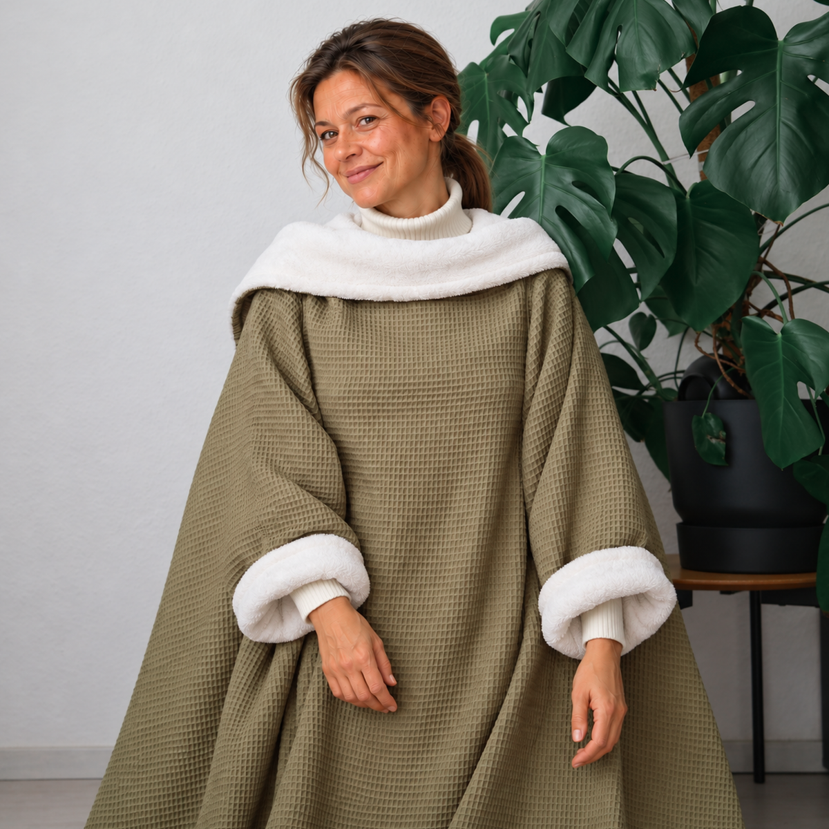 Kuscheldecke mit Ärmeln · Vollkommen · Oliv