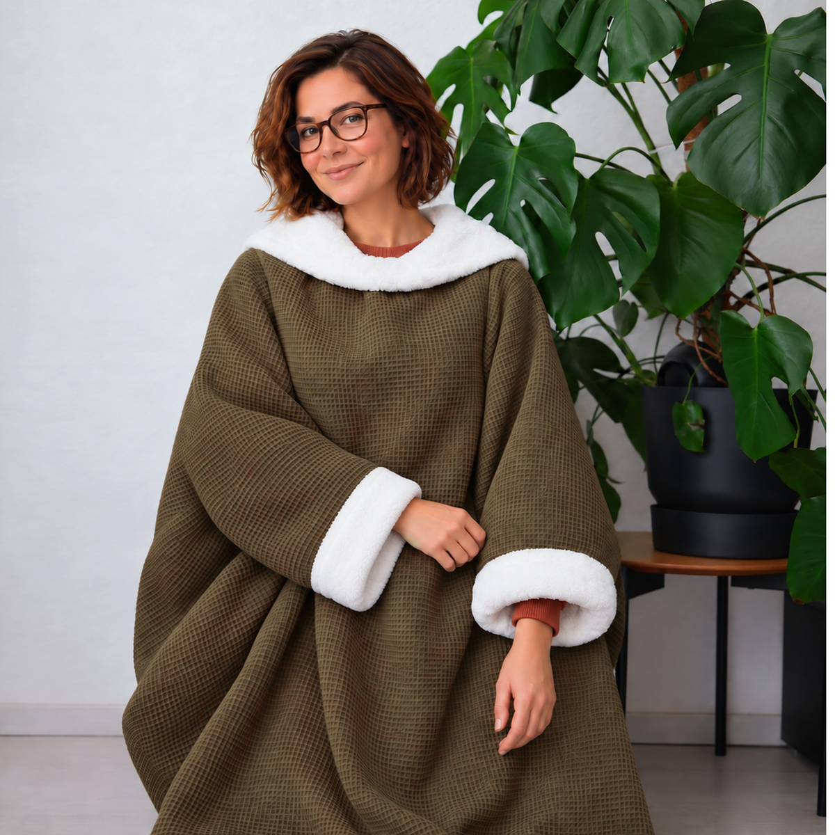 Kuscheldecke mit Ärmeln · Vollkommen · Waldgrün