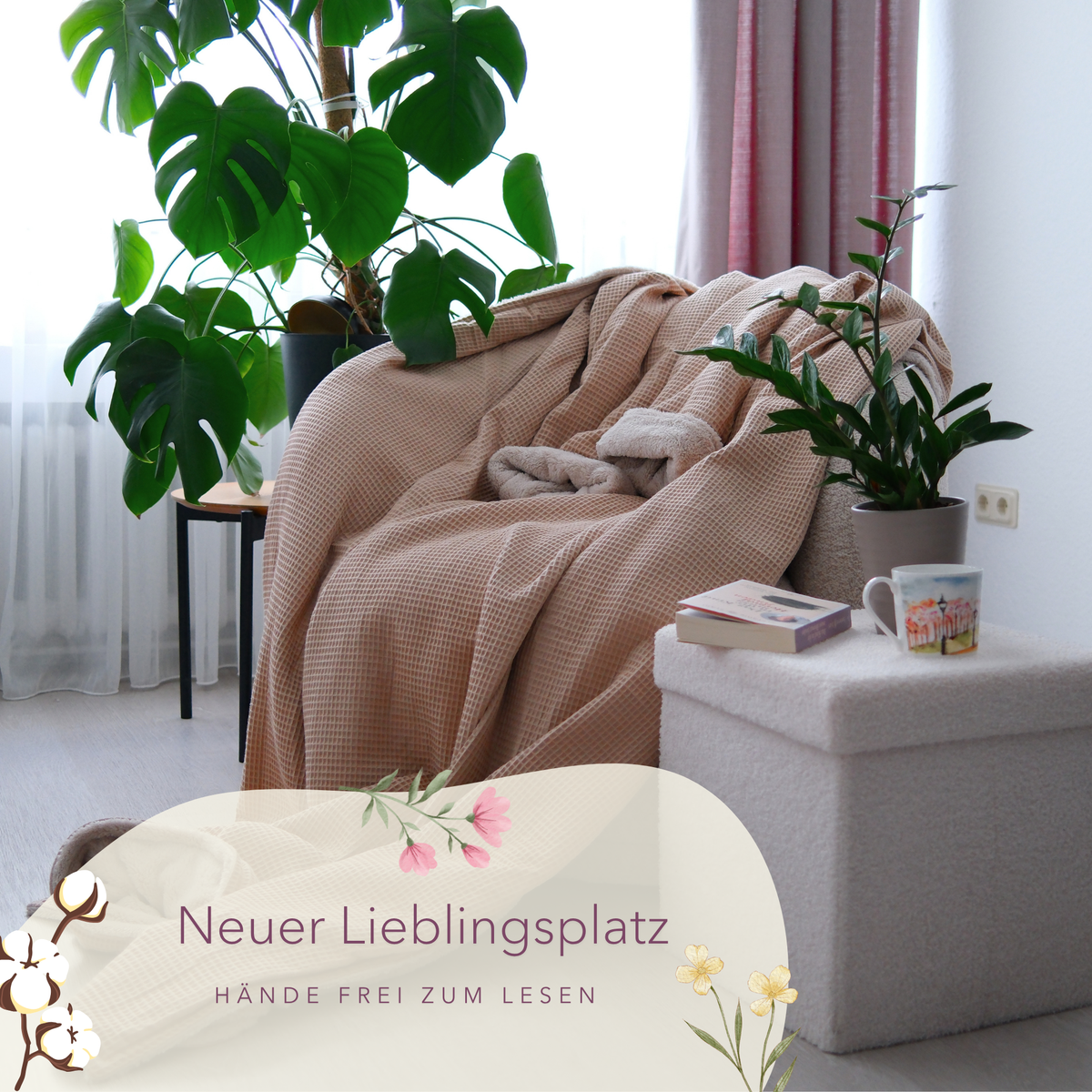 Kuscheldecke mit Ärmeln · Vollkommen · Cappuccino