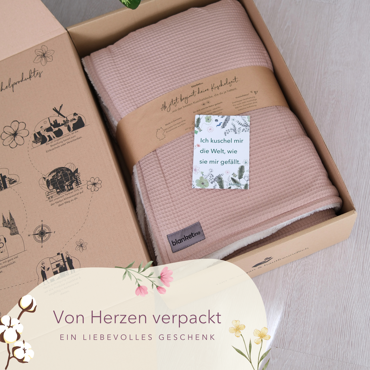 Kuscheldecke mit Ärmeln · Vollkommen · Cappuccino