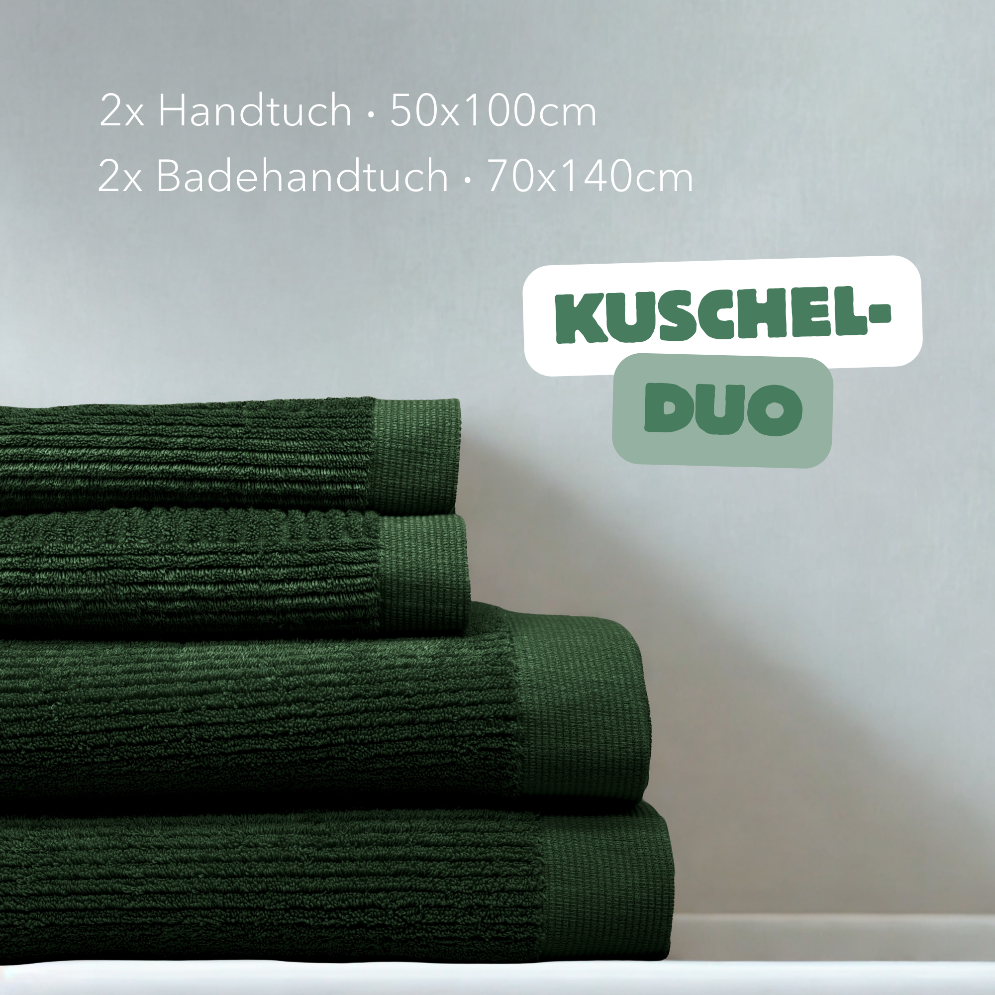 Kuschelige Handtücher im Kuschel-Duo-Set