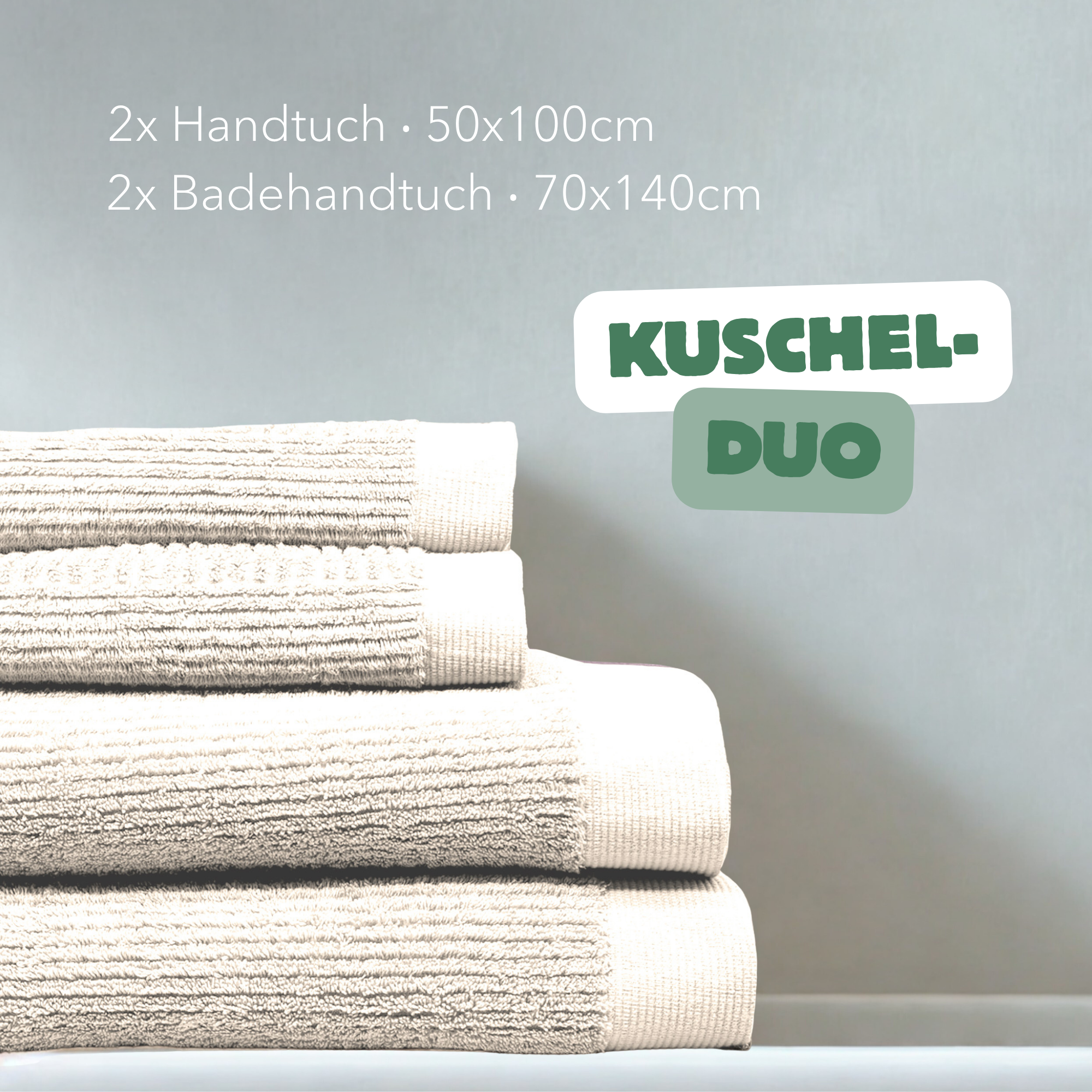 Kuschelige Handtücher im Kuschel-Duo-Set