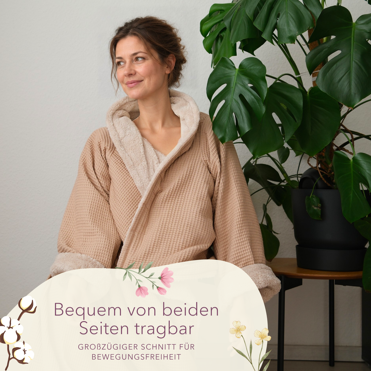 Kuscheldecke mit Ärmeln · Vollkommen · Cappuccino