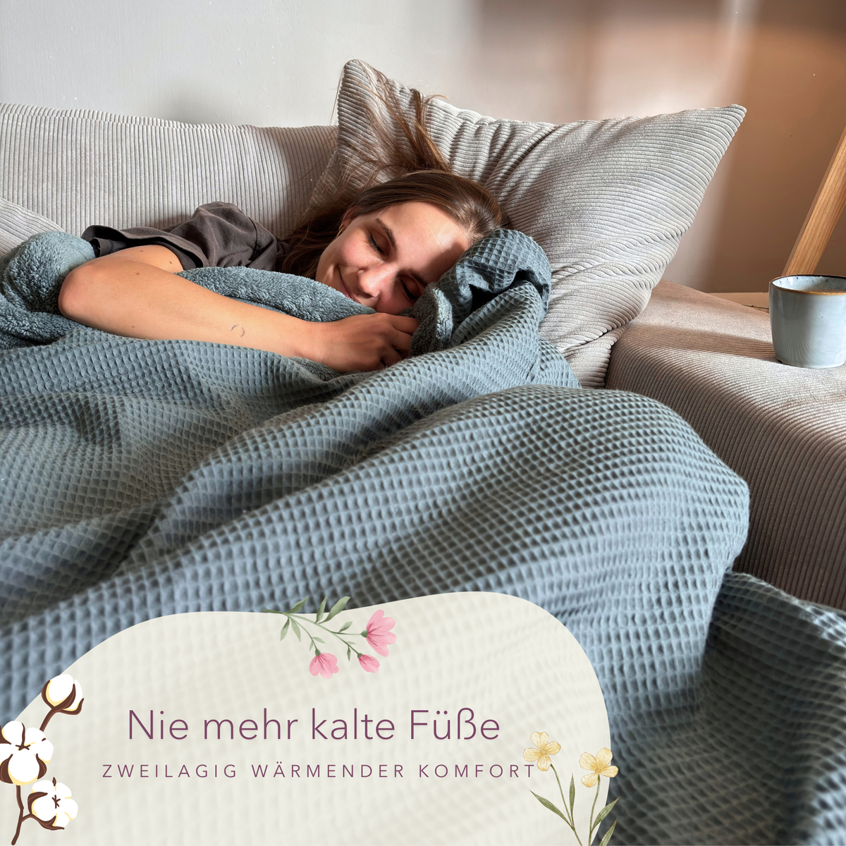 Kuscheldecke "Vollkommen" · Eukalyptusgrün