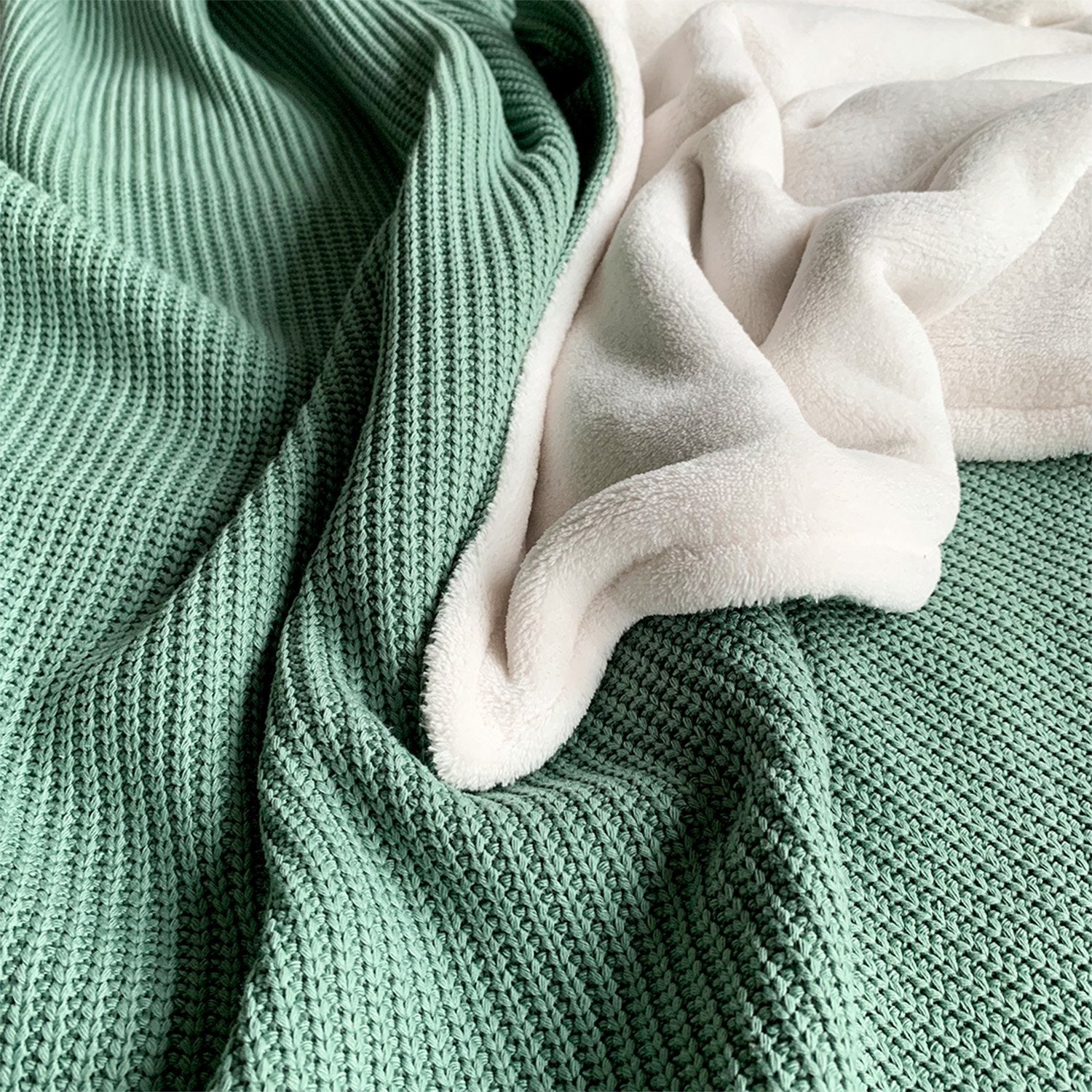 XL Kuscheldecken Set · Baumwollstrick