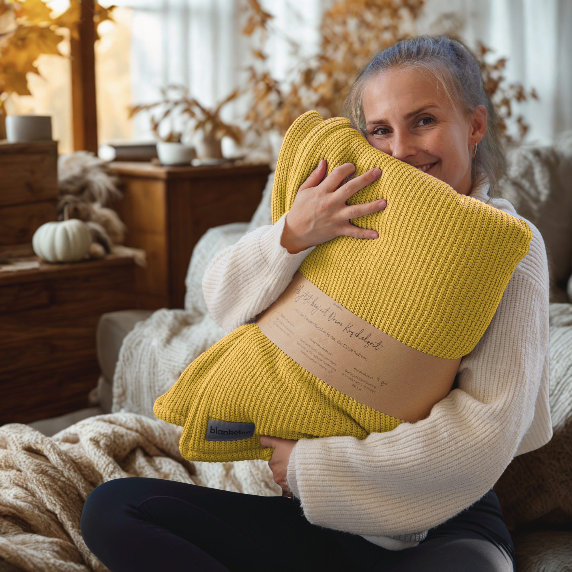 XL Kuscheldecken Set · Baumwollstrick