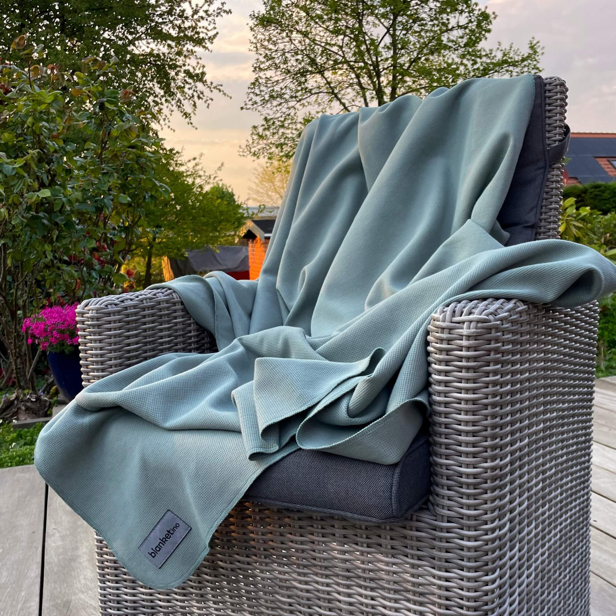 Sommerdecke aus Baumwolle • 150 x 210 cm • Pistazie